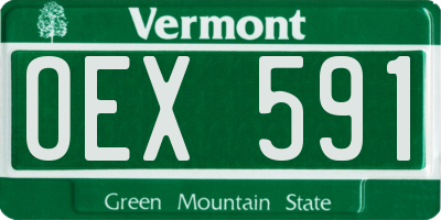 VT license plate OEX591