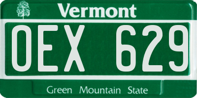 VT license plate OEX629