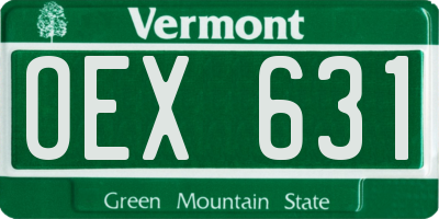 VT license plate OEX631