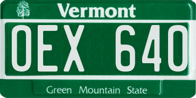 VT license plate OEX640