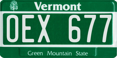 VT license plate OEX677