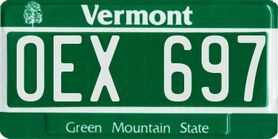 VT license plate OEX697