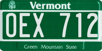 VT license plate OEX712