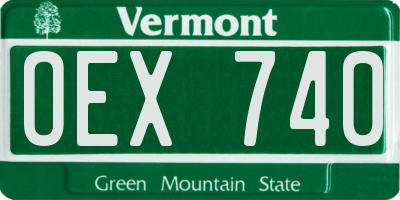 VT license plate OEX740