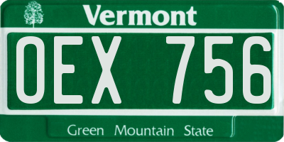 VT license plate OEX756