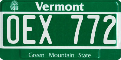 VT license plate OEX772