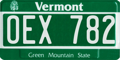 VT license plate OEX782