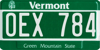 VT license plate OEX784