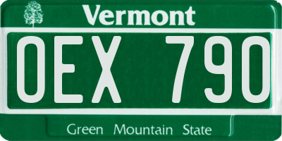 VT license plate OEX790