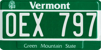VT license plate OEX797