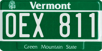 VT license plate OEX811