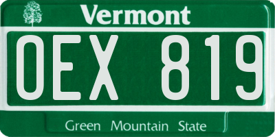 VT license plate OEX819