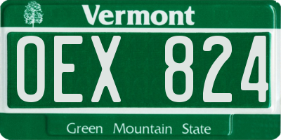 VT license plate OEX824