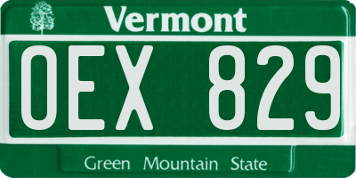 VT license plate OEX829