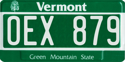 VT license plate OEX879