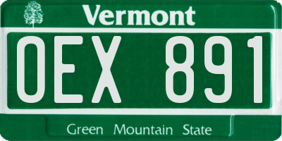 VT license plate OEX891