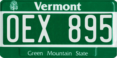 VT license plate OEX895