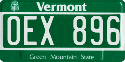 VT license plate OEX896