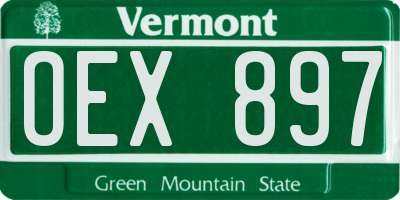 VT license plate OEX897