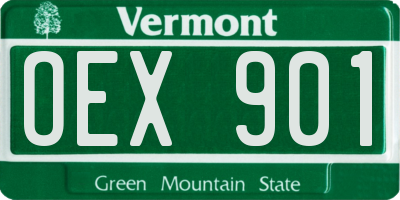 VT license plate OEX901