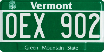 VT license plate OEX902