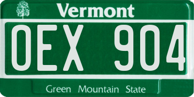 VT license plate OEX904