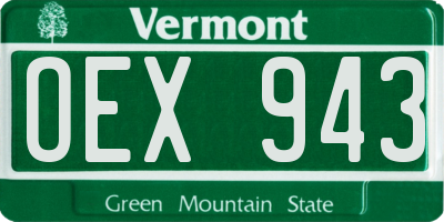 VT license plate OEX943