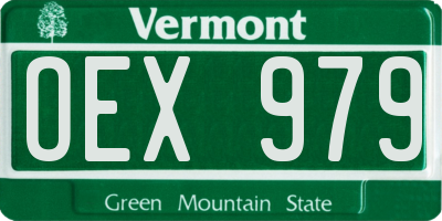 VT license plate OEX979
