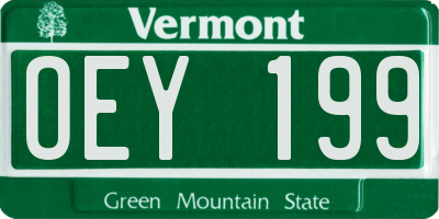 VT license plate OEY199