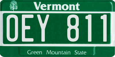 VT license plate OEY811