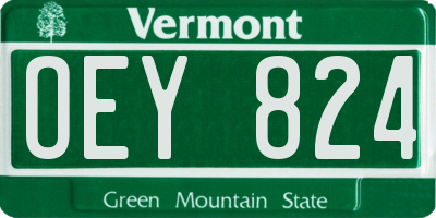 VT license plate OEY824