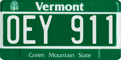 VT license plate OEY911