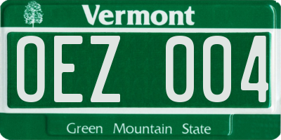 VT license plate OEZ004