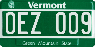 VT license plate OEZ009