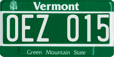 VT license plate OEZ015