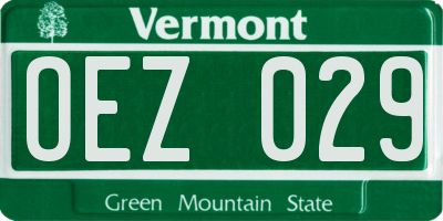 VT license plate OEZ029
