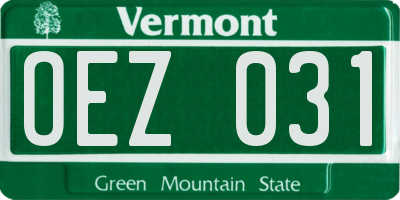 VT license plate OEZ031