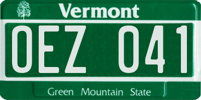 VT license plate OEZ041