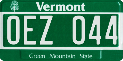 VT license plate OEZ044
