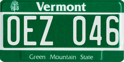 VT license plate OEZ046