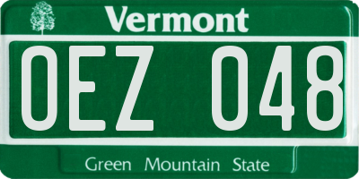 VT license plate OEZ048