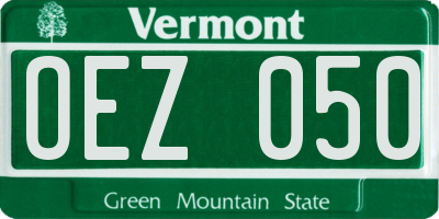VT license plate OEZ050