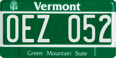 VT license plate OEZ052