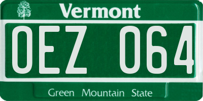 VT license plate OEZ064