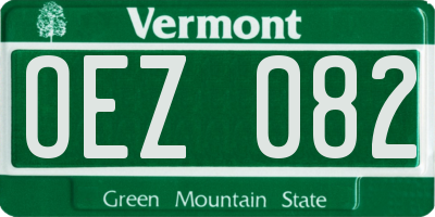 VT license plate OEZ082