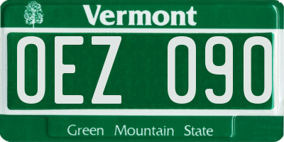 VT license plate OEZ090