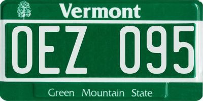 VT license plate OEZ095