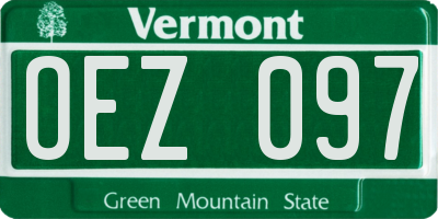VT license plate OEZ097