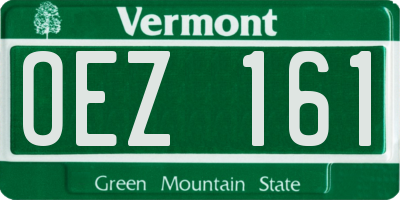 VT license plate OEZ161