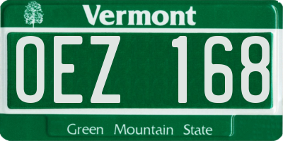 VT license plate OEZ168